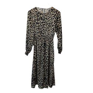 Slide Show Long Sleeve Leopard Print Dress